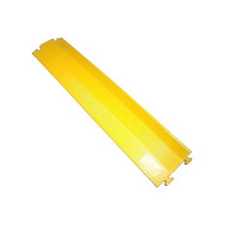 Electriduct Cable Protector, 1-5/8 in H, 4 ft L, 10-3/4 in W, 2 Channel, Rubber, Yellow DO-ED-MED-YL